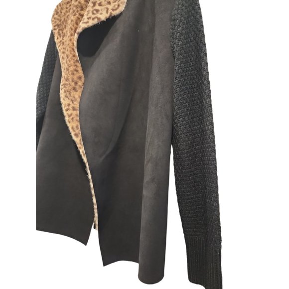 Leopard collar jacket with black body - Picture 4 of 5